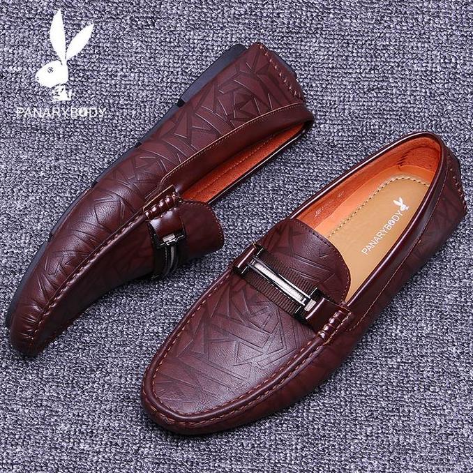 Sepatu Loafers Kasual Pria Hitam Sepatu Casual Pria Antislip JH1909
