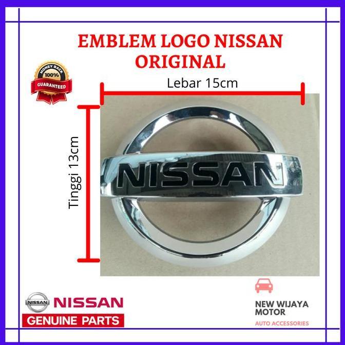 EMBLEM ORIGINAL LOGO NISSAN/ LOGO DEPAN ORIGINAL NISSAN/ LOGO NISSAN CHROME READY