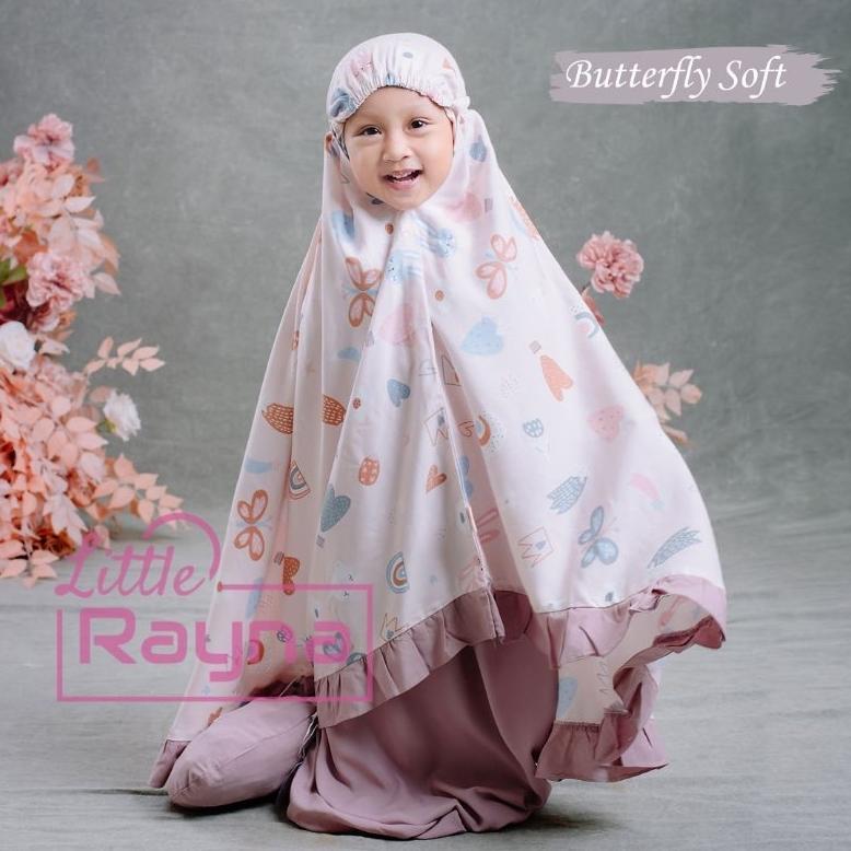 PREMIUM LITTLE RAYNA - MUKENA ANAK MOTIF LUCU MOTIF SHABBY USIA 1 - 10 TAHUN