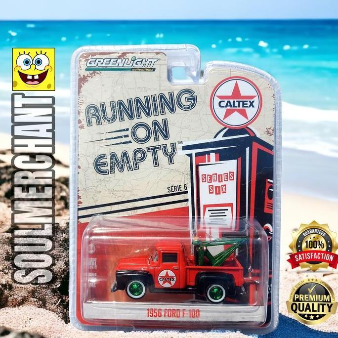 Diecast Greenlight Green Machine 1956 Ford F-100 Running on Empty Caltex New