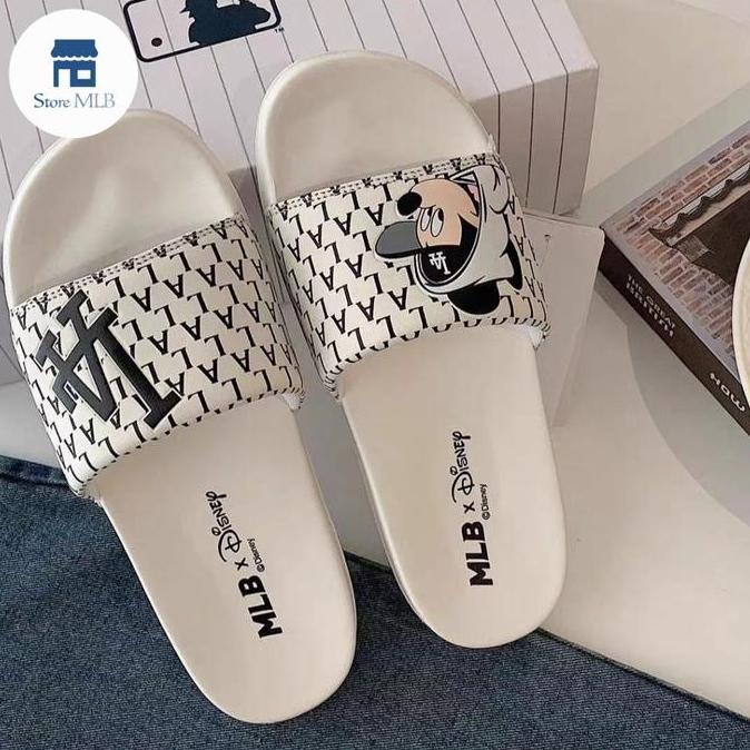 Sandal Slide MLB x Disney NY Yankees & LA Dodgers Black White