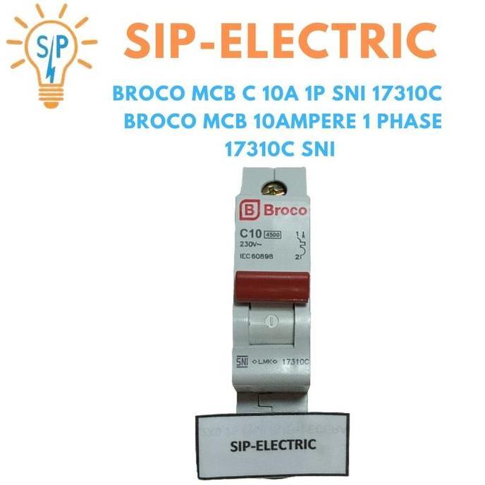 Ricita- Broco Mcb C 10A 1P Sni 17310C / Broco Mcb 10Ampere 1 Phase 17310C Sni
