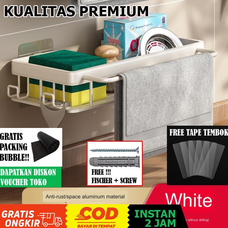 Terlaris Rak Wastafel Premium Tempat Sabun Cuci Piring Holder Stainless Steel Rak Sabun Cuci Piring 