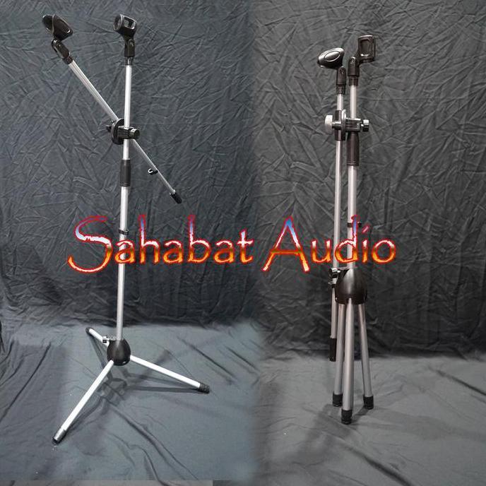 Vocale- Stand Mic Mt 175 Tripod Microphone Dudukan Mic Stand Mic Lantai Mt-175