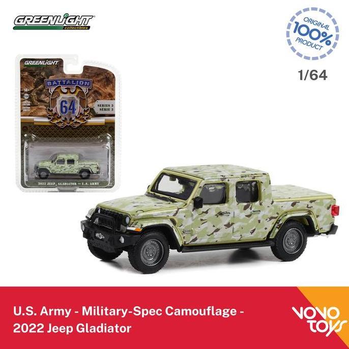 Greenlight 1/64 2022 Jeep Gladiator U.S. Army Military Spec Camouflage