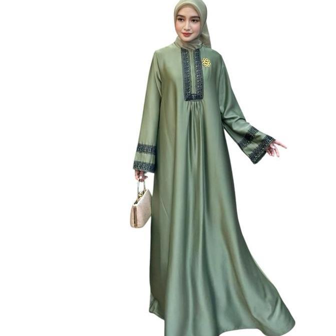NONA SEKAR DRESS ABAYA GAMIS CANTIK DAN KEKINIAN GIES BUTIK Formal Muslim Nyaman Panjang Silk Soft