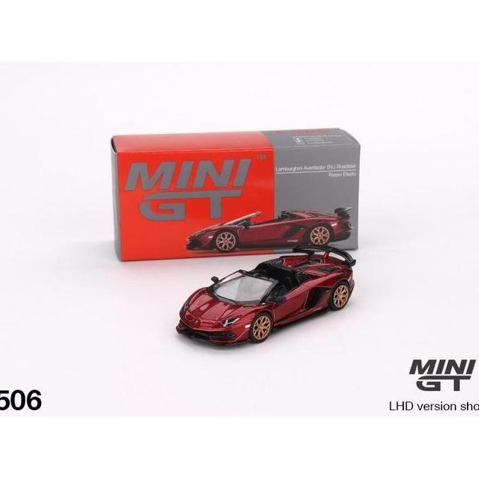 MINIGT 506 LAMBORGHINI AVENTADOR SVJ ROADSTER ROSSO EFESTO DIECAST