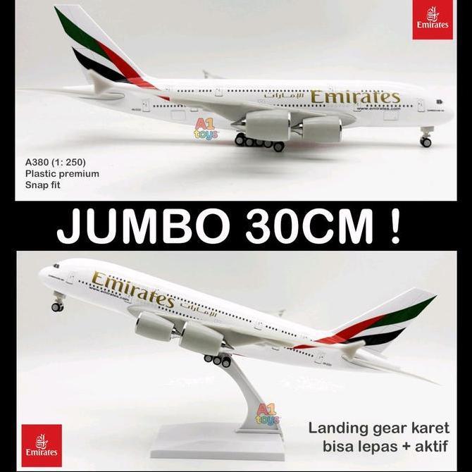 Miniatur pesawat komersial jumbo 30cm Emirates A380 Etihad A380 Garuda Indonesia pajangan pesawat Si