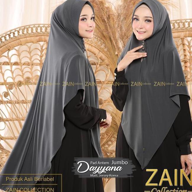 Dayyana Jumbo Kerudung Khimar Syari Bergo Syari Bahan Jersey Korea