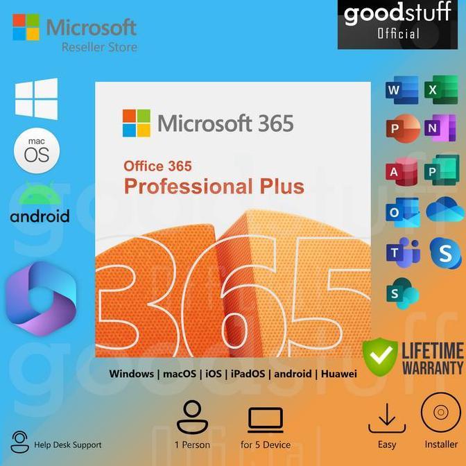 Microsoft Office 365 Original 5 Device Genuine License Lifetime