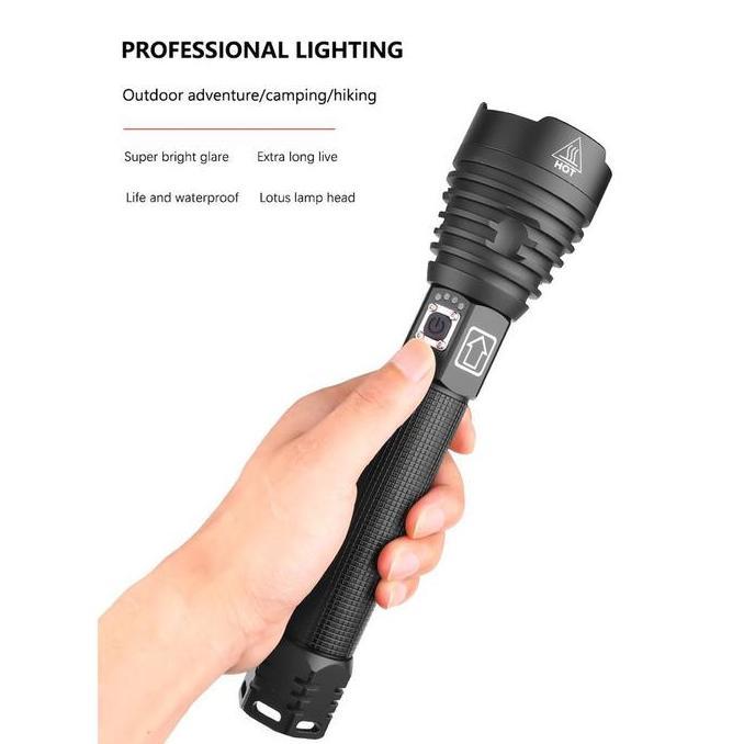 Promo Sinte Senter Led Xhp90 Queen Sanca 50000Lm Big Size Super Terang 18650 Terbaru 