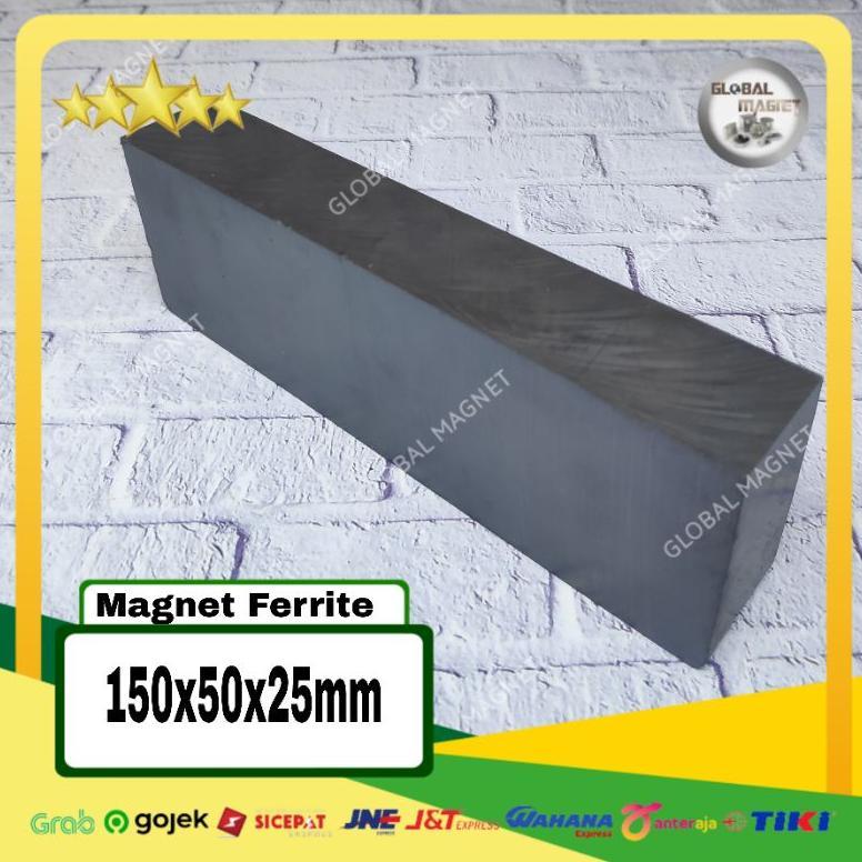 Magnet Balok Ferrite / Magnet Ferrite Hitam 150X50X25Mm