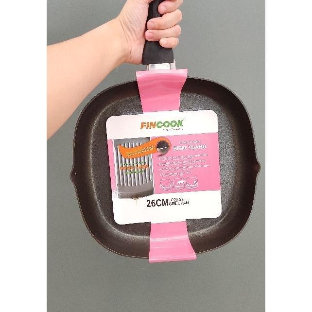 Promo Wajan // Teflon // Fincook  // Teflon Panggang // Roti Bakar // Daging // Grillpan // Ukuran 2