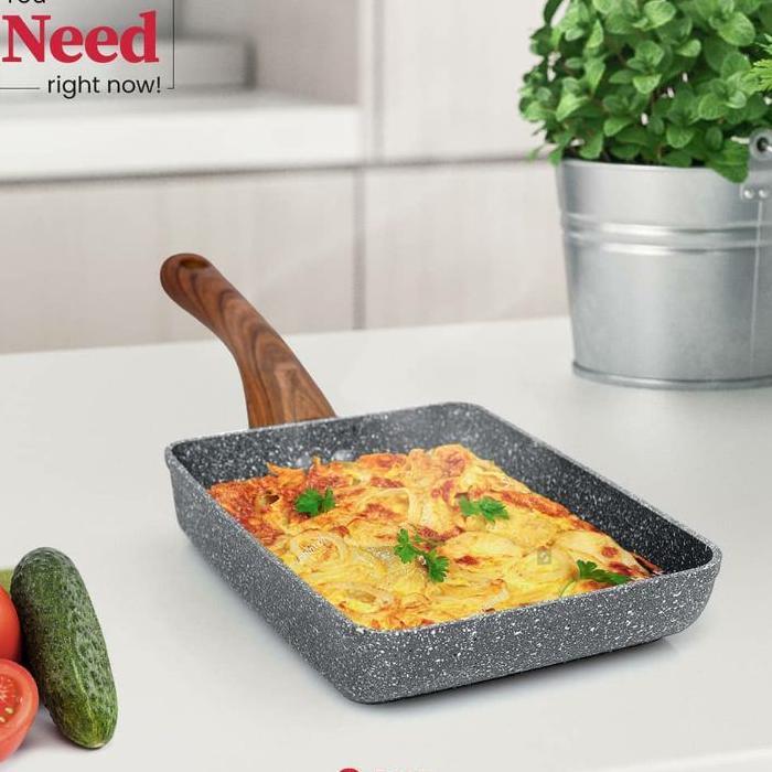 Cypruz Wajan Kotak Eggpan Marble Teflon Murah Bagus Anti Lengket