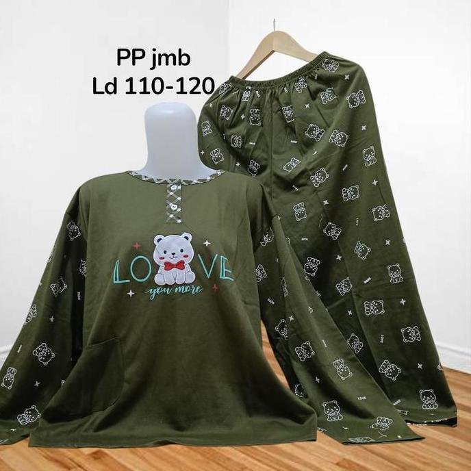 Vestito- Baju Tidur Pp Kaos(Jumbo) Bordir Babydoll Desa/ Busui Celana