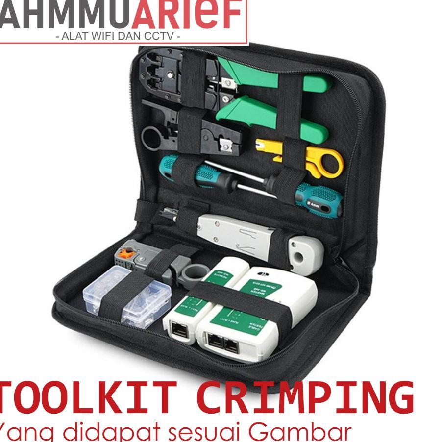 Paket Toolkit Network Repair Tang Crimping Lan Tester Rj45 Rj11 Plugboot