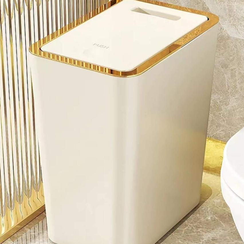 Tempat Sampah Tertutup / Tempat Sampah Kamar Kotak Sampah Tertutup / Tempat Sampah Push Cover