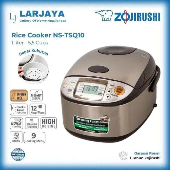 Lavista_corp - Zojirushi Rice Cooker NS-TSQ10 1,0 Liter/ 5,5 cups - Penanak Nasi Dengan Panci Steame