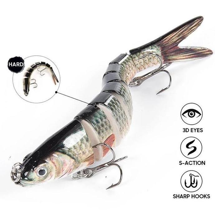 Pesce- Umpan Casting 3D Der Jointed Swimbait Fishing Lure 8-Ruas 13,7Cm 27Gr / Jointed Segmented Fis