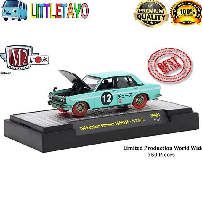 M2 MACHINES AUTO JAPAN CHASE CAR - 1969 NISSAN BLUEBIRD 1600 SSS HIJAU New