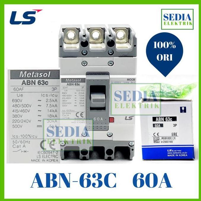 LS MCCB MCB ABN-63C-60A 63C 60A ABN63C 3P