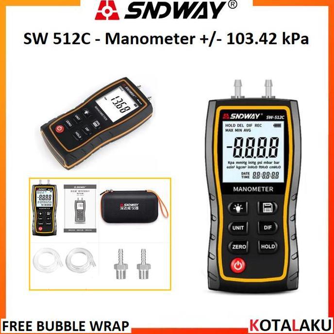 Sndway SW512C SW 512C Dital Manometer Pressure Gauge Alat Ukur Tekanan