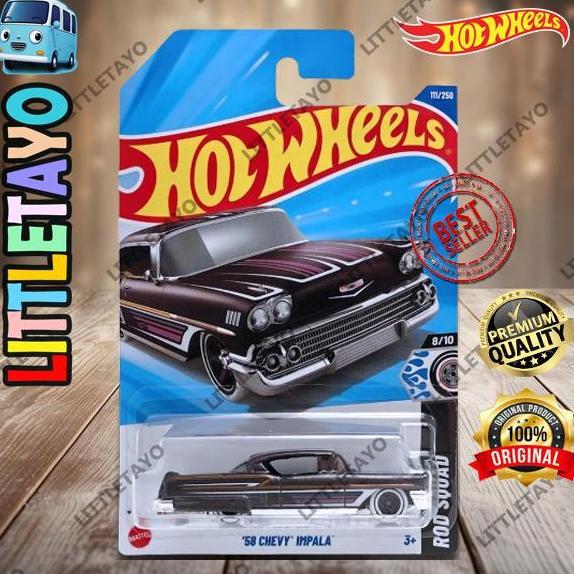 HOTWHEELS 58 CHEVY IMPALA 2022 HITAM - TREASURE HUNT MUSCLE OLDSCHOOL New