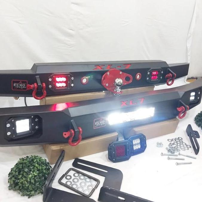 Grosir Paket Tanduk Dan Towing Pengaman Mobil Xl7 Custom Pelindung Bumper Depan Belakang Front & Rea
