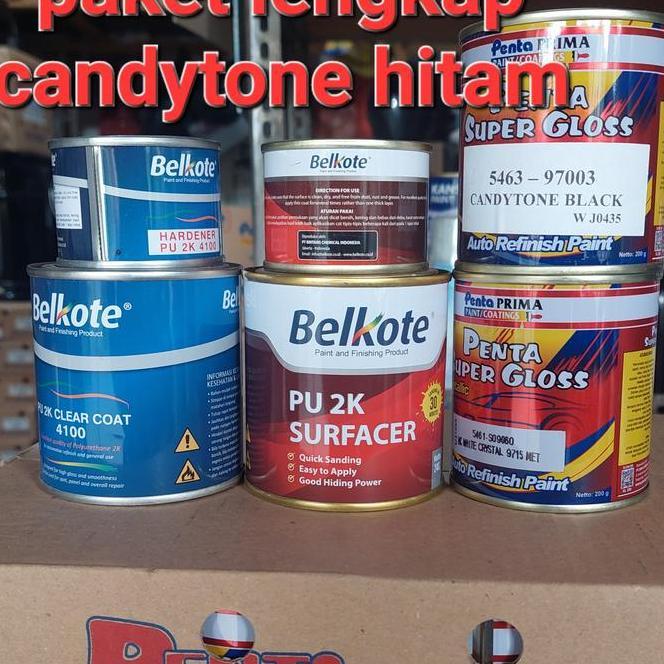Cat Paket Lengkap Penta Gloss Candy Tone Bla Candy Hitam