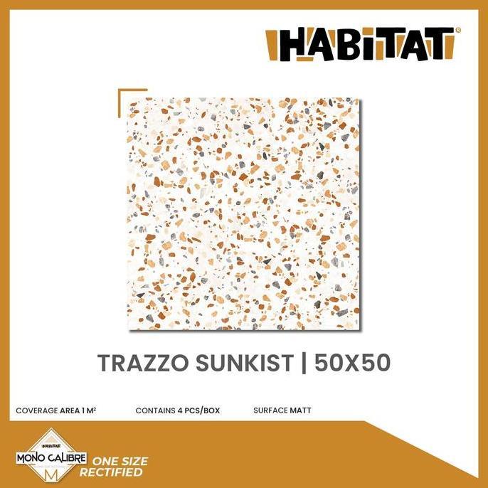 Habitat Trazzo Sunkist 50x50 Keramik Motif Teraso Warna Milan