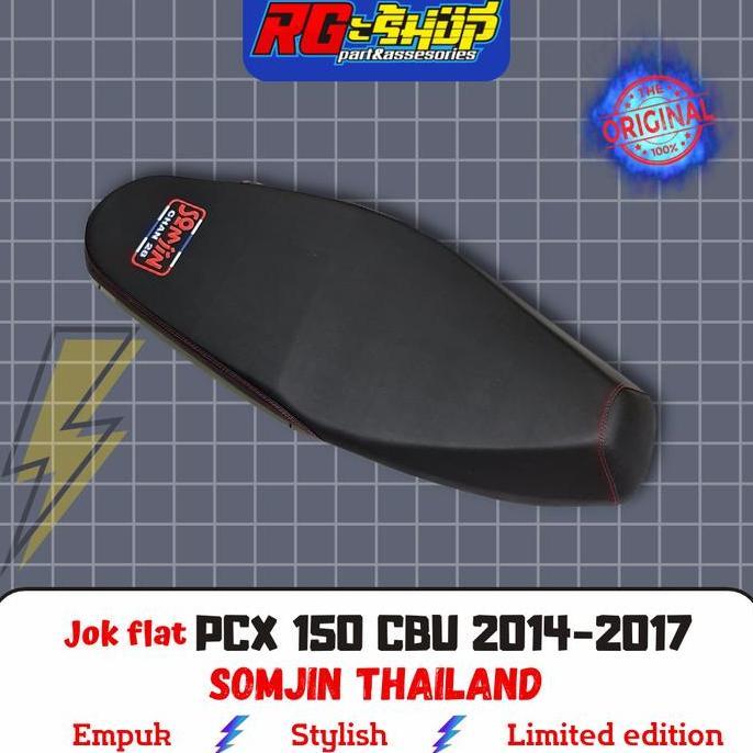 Jok slim flat Honda PCX 150 CBU 2014 2017 somjin Thailand terlaris
