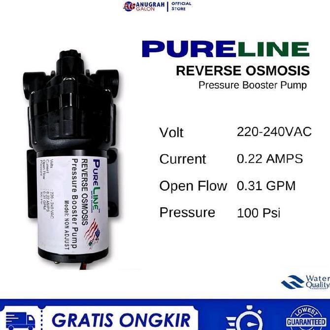 Pureline Reverse Osmosis Pressure Booster Pump 24 Volt - Pureline Reverse Osmosis Murah