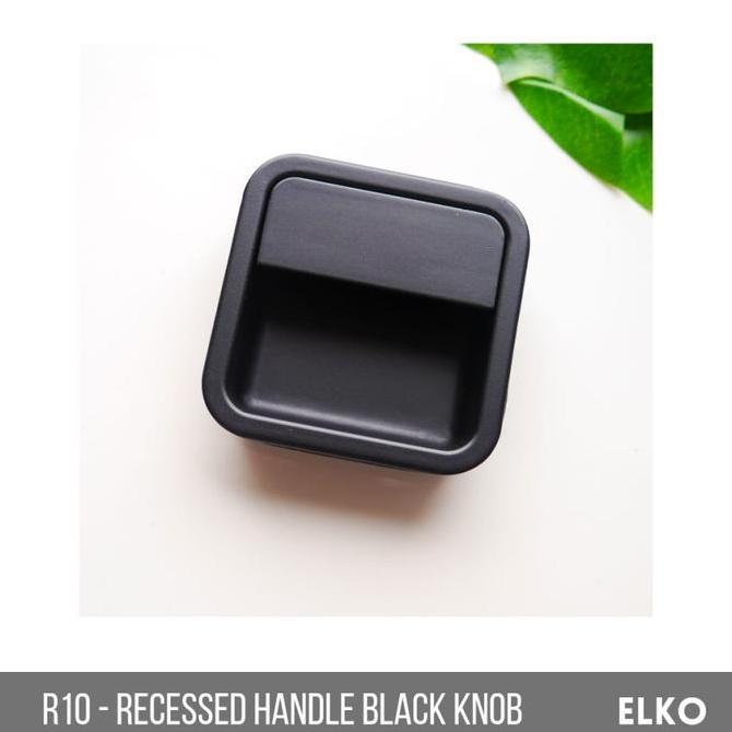 Bellissimo- Etivo R10 Recessed Handle Pair Black | Tarikan Laci Tanam Gagang Lemari