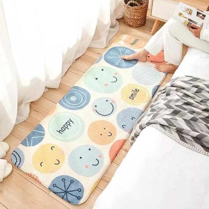 Keset Kamar Tidur Karpet Kaki Lantai Bulu Tebal Panjang