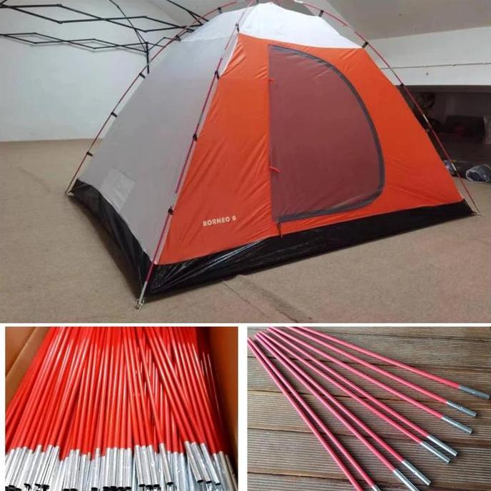 TERBARU - 1set Frame Tenda Fiber Borneo 6