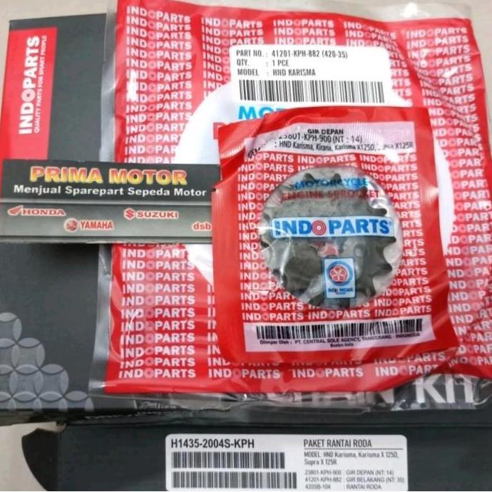 NEW GEAR SET SUPRA X 125 KARISMA INDOPART GIR SET SUPRA X 125 INDOPART