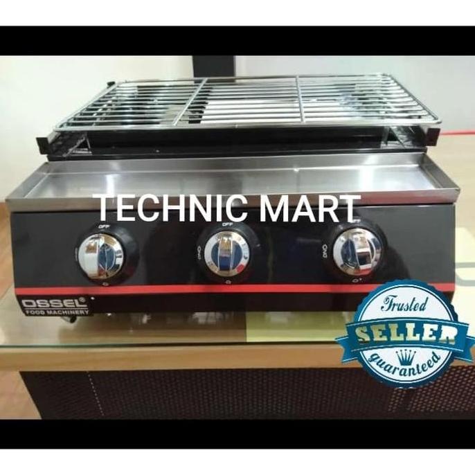 BEBAS ONGKIR - Mesin Panggang BBQ Eton OSSEL 3 Tungku / Gas Roaster (sosis,ayam,sapi)