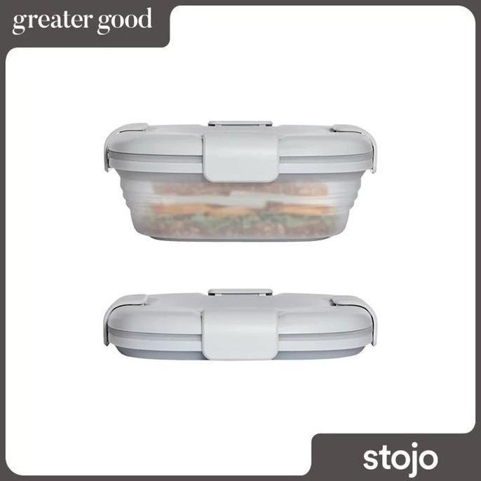 NEW Stojo - Collapsible Food Box in Translucent Cashmere 24 oz, 700 ml / Kotak Makan Silikon Lipat T