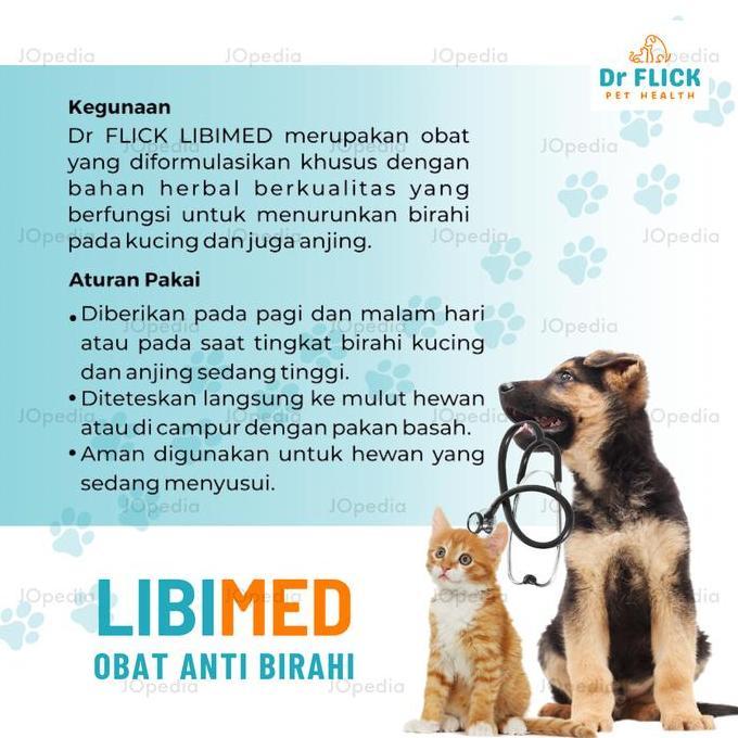 Dr FLICK LIBIMED Obat Penurun Birahi Kucing Anjing Penurun Libido Hewan Jantan Betina