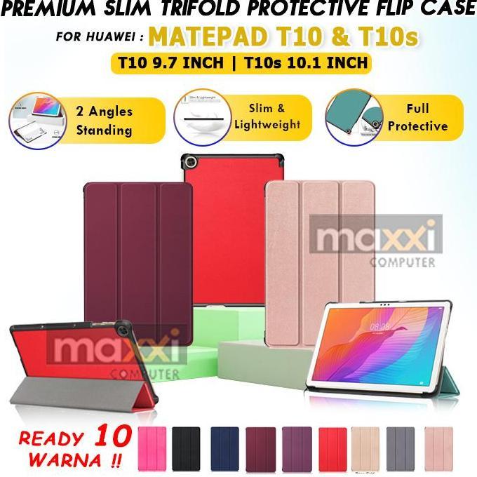 Huawei Matepad Tablet T10 T10s Leather Flipcase Flipcover Sarung Case