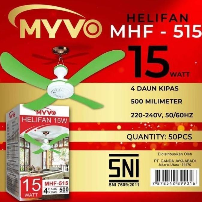 Myvo Kipas Angin Gantung Baling-Baling Helifan Kipas Gantung