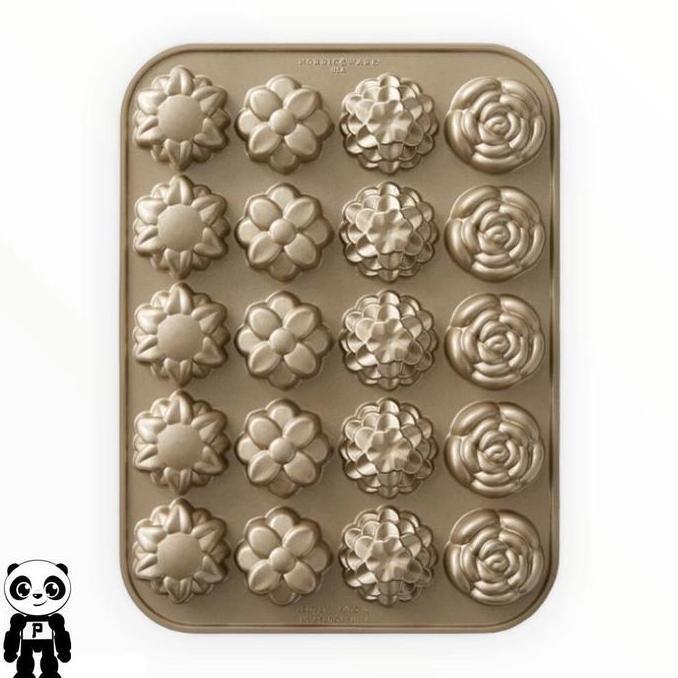 TERMURAH - Nordic Ware Flower Petit Fours Pan Williams Sonoma Cetakan Kue Aluminium Bentuk Bunga