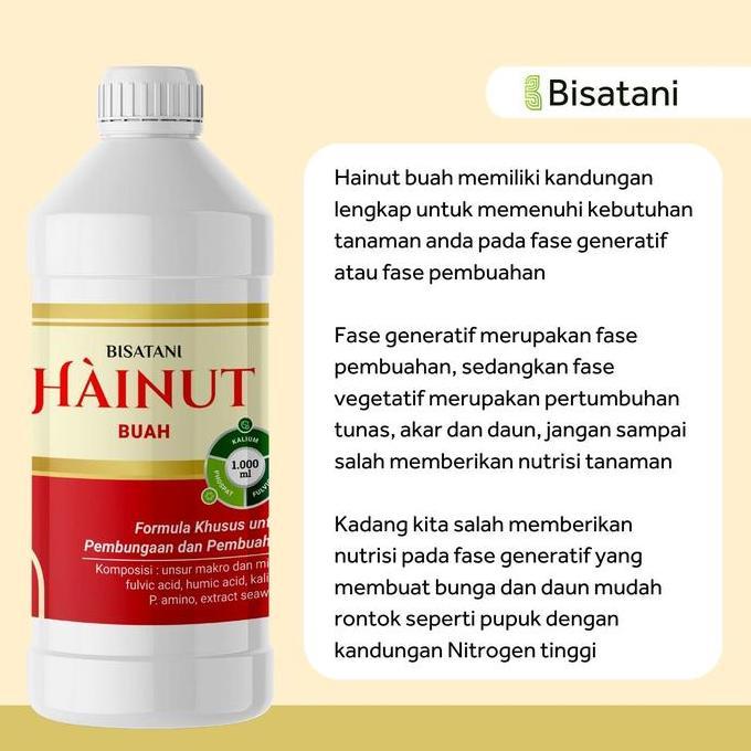 POC Penyubur Cair ZPT Tanaman Pelebat Bunga - Hainut Buah 1 Liter [terbaik]