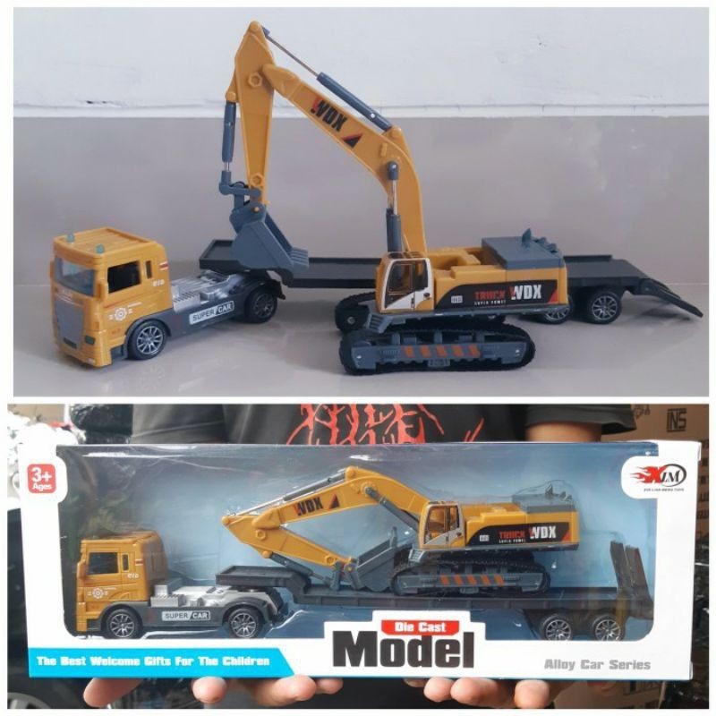 Diecast Mobil Truck Excavator Kontruksi Bangunan - Diecast Excavator