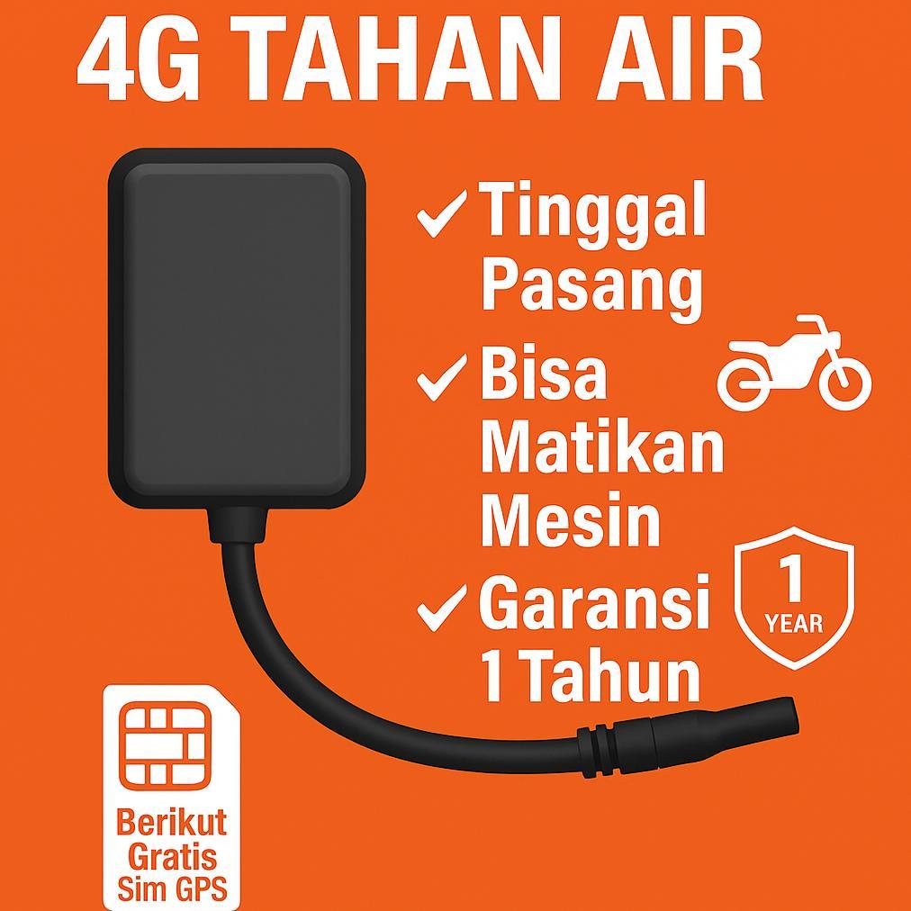 Gps Tracker Motor Gx-03 Tahan Air Jaringan 4G Komplit Tinggal Pasang