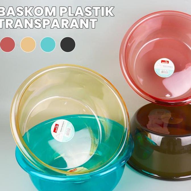Baskom Plastik Transparan Serbaguna Baskom Plastik Tebal Baskom Penyaring Buah Dan Sayur