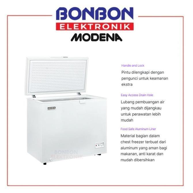 Modena Chest Freezer 205 Liter MD 20 W / MD20W Cooler Box 205L