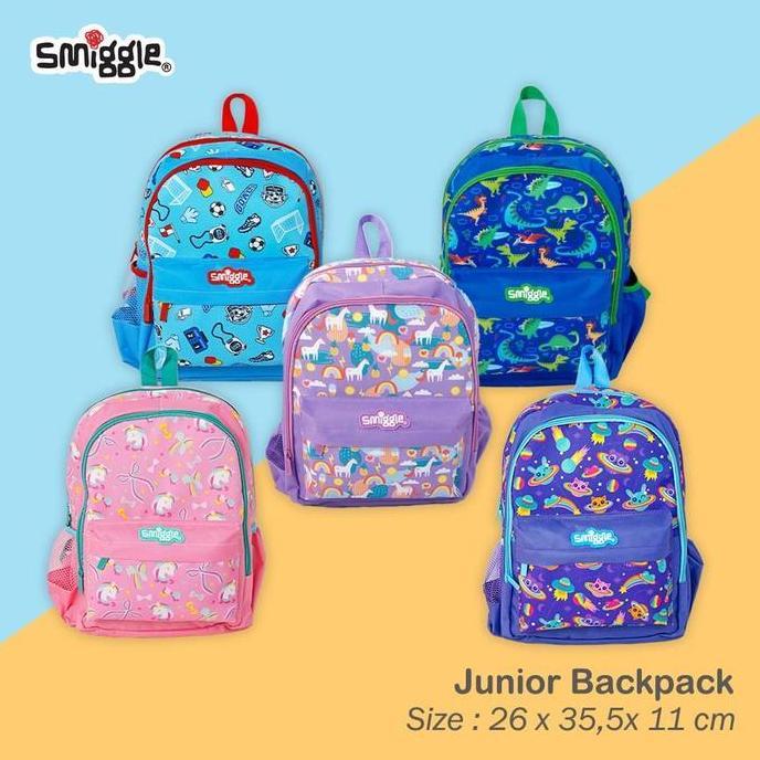 NEW TAS RANSEL TK SMIGGLE BOLA DINO UNICORN ANIMAL UFO DINOSAUR BALL ORI