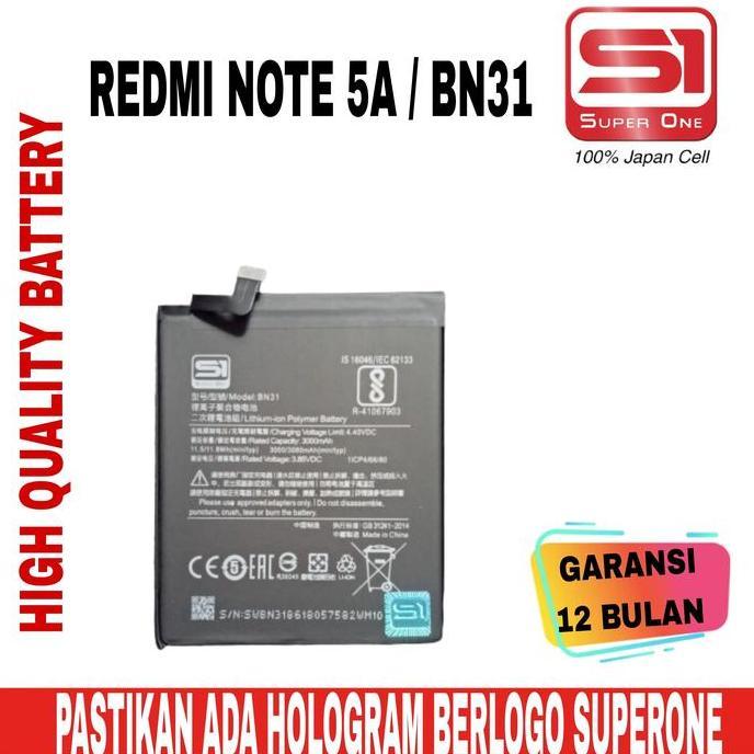 BATERAI REDMI NOTE 5A/BN31 DOUBLE POWER