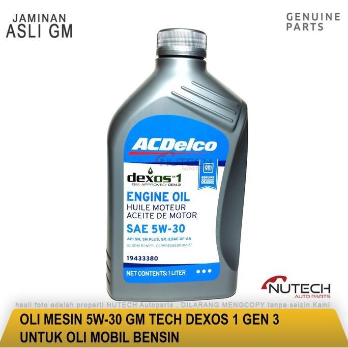 OLI MESIN BENSIN 5W 30 5W30 FULL SINTETIS GM TECH DEXOS 1 GEN 2
